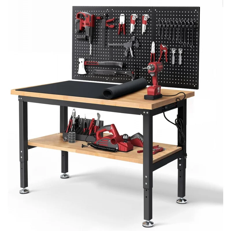 Woodworking Work Table - 차고용 작업 테이블, 높이 조절 가능한