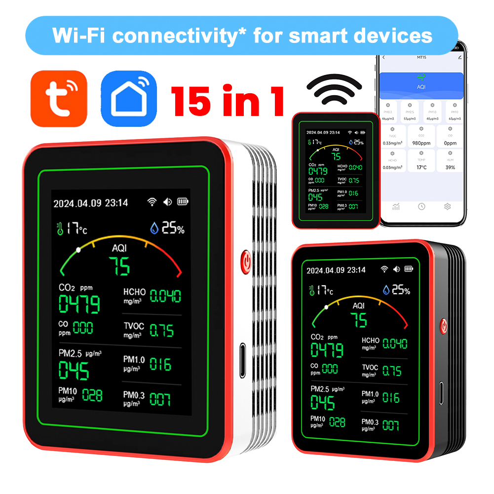 Woodworking Apps - Tuya WiFi 15-in-1 가정용 CO CO2