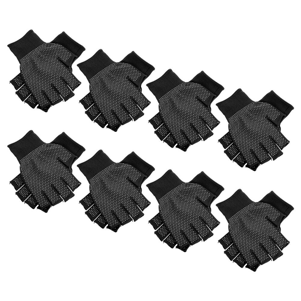 Woodworking Gloves - 8쌍의 손가락 없는 작업용 장갑, 단단한