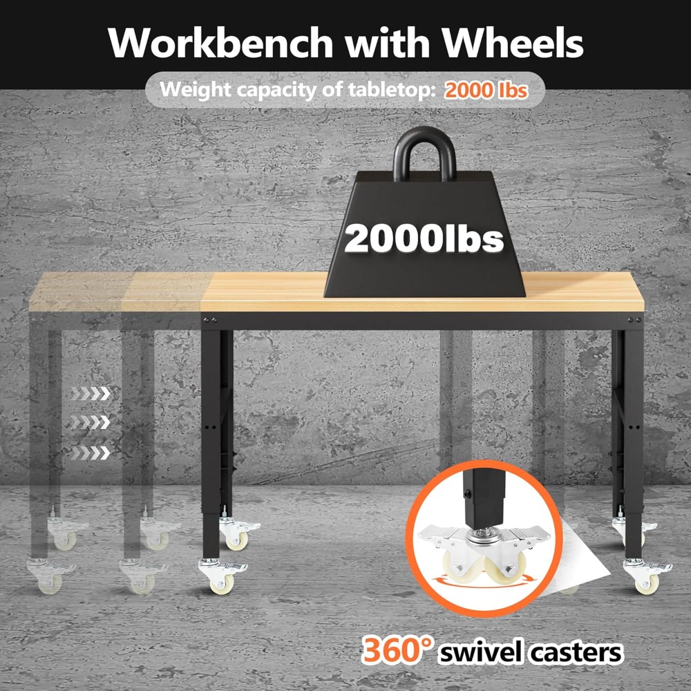 조절 가능한 작업대, 고강도 목재 작업대 2000파운드 - Woodworking Work Table 리뷰 및 가격