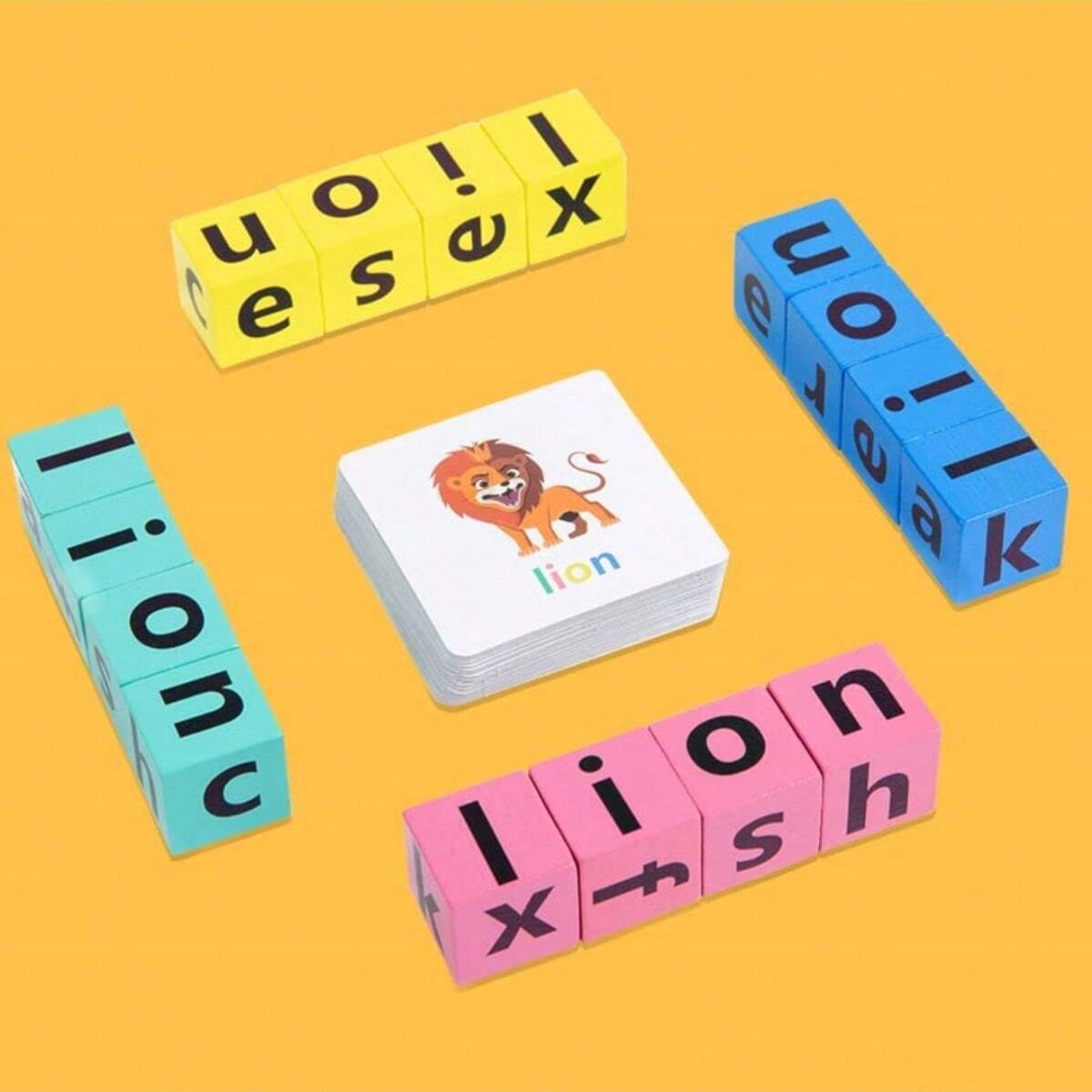 어린이 알파벳 철자 보드 게임, 16개의 글자 블록 + - Woodworking Kids Toys 리뷰 및 가격