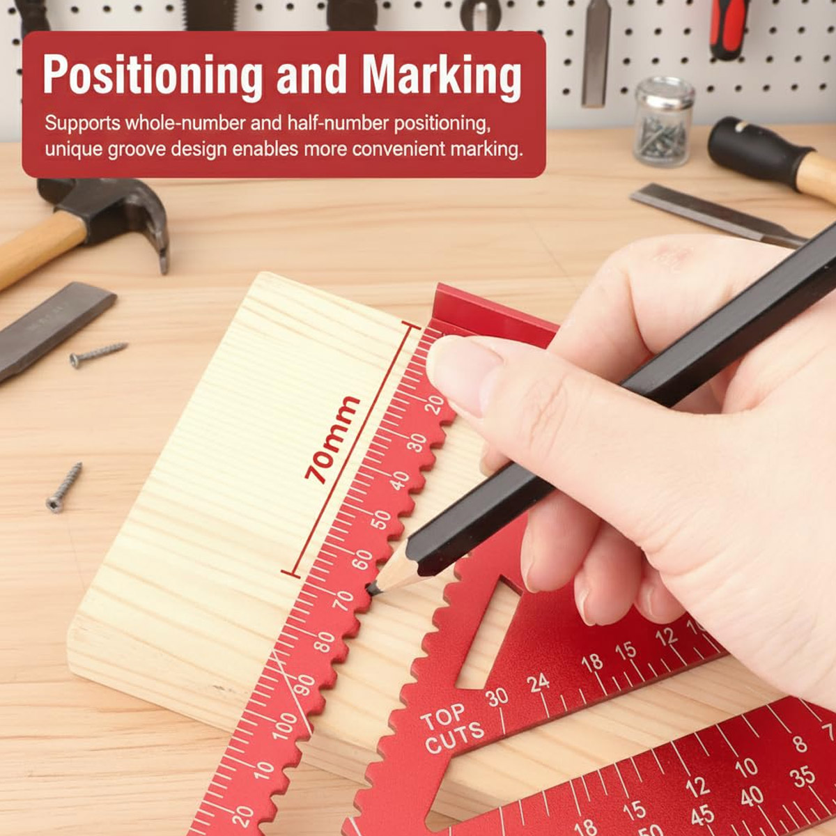 알루미늄 합금 스피드 스퀘어 고정밀 미터법 삼각자 목공 - Woodworking Essentials 리뷰 및 가격