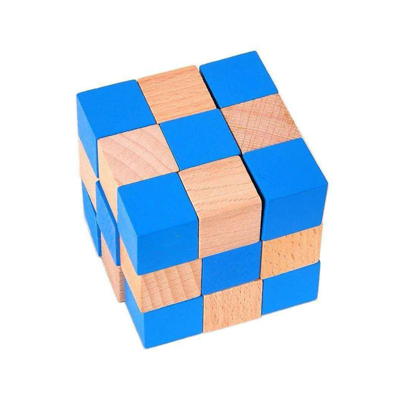 정사각형 뱀 큐브 나무 두뇌 티저 퍼즐 성인 및 어린이 - Woodworking Kids Toys 리뷰 및 가격
