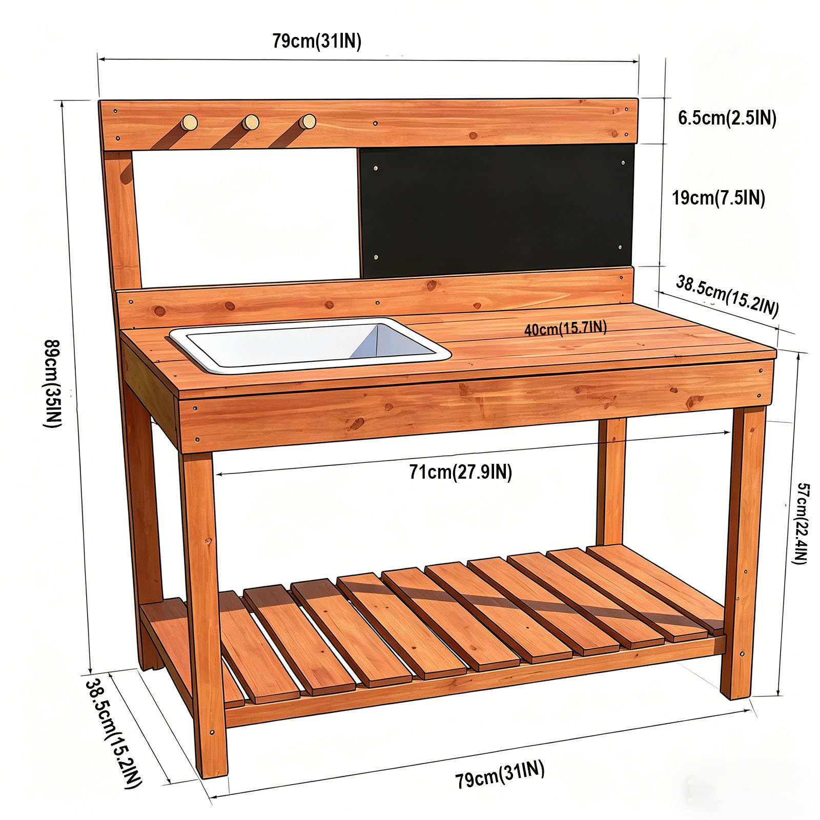 어린이용 나무 화분대, 실내외 정원 재배 테이블, 작업 - Woodworking Work Table 리뷰 및 가격