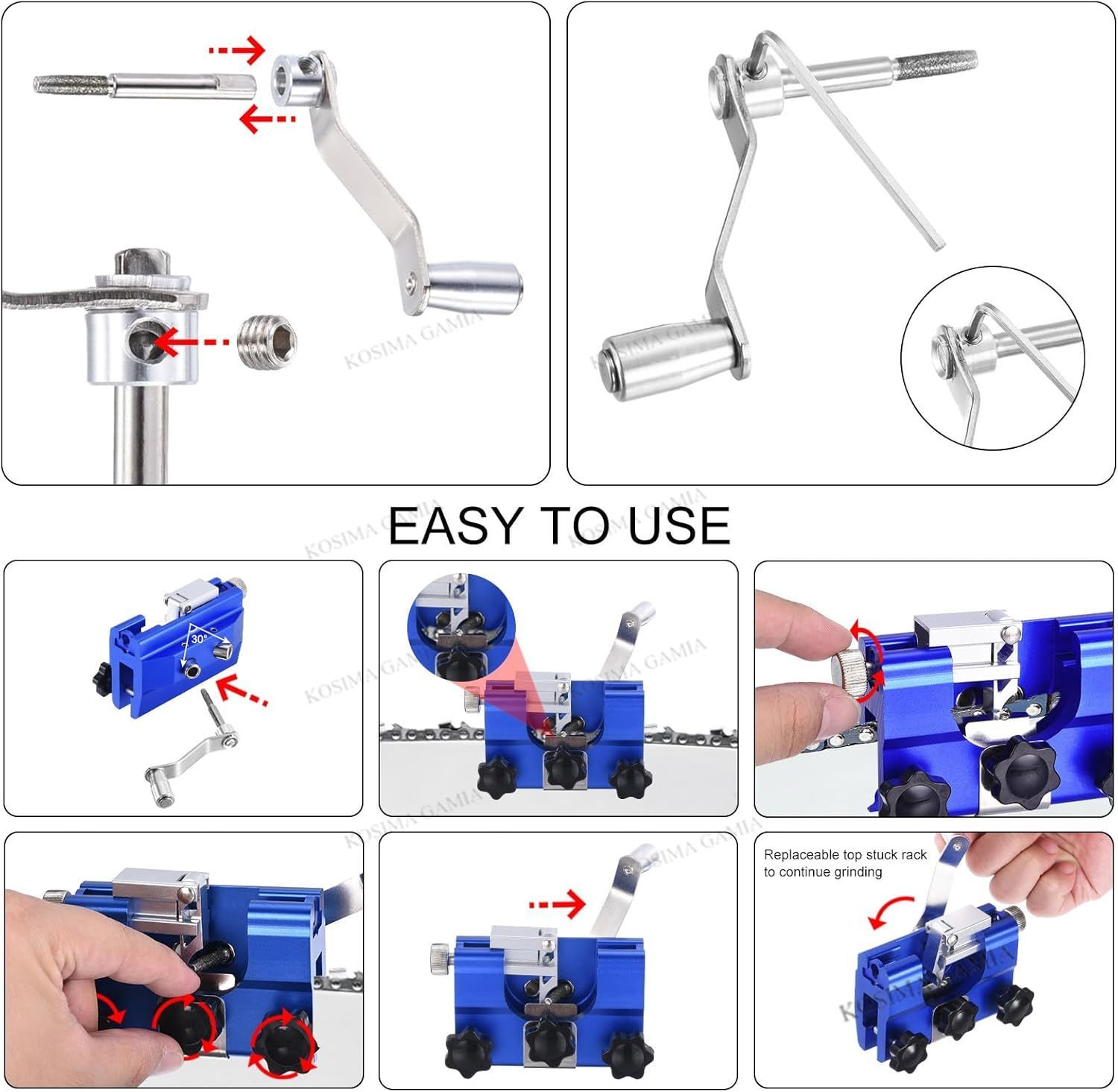 휴대용 수동 체인톱 날 연마기 도구 버 그라인딩 스톤  - Woodworking Essentials 리뷰 및 가격