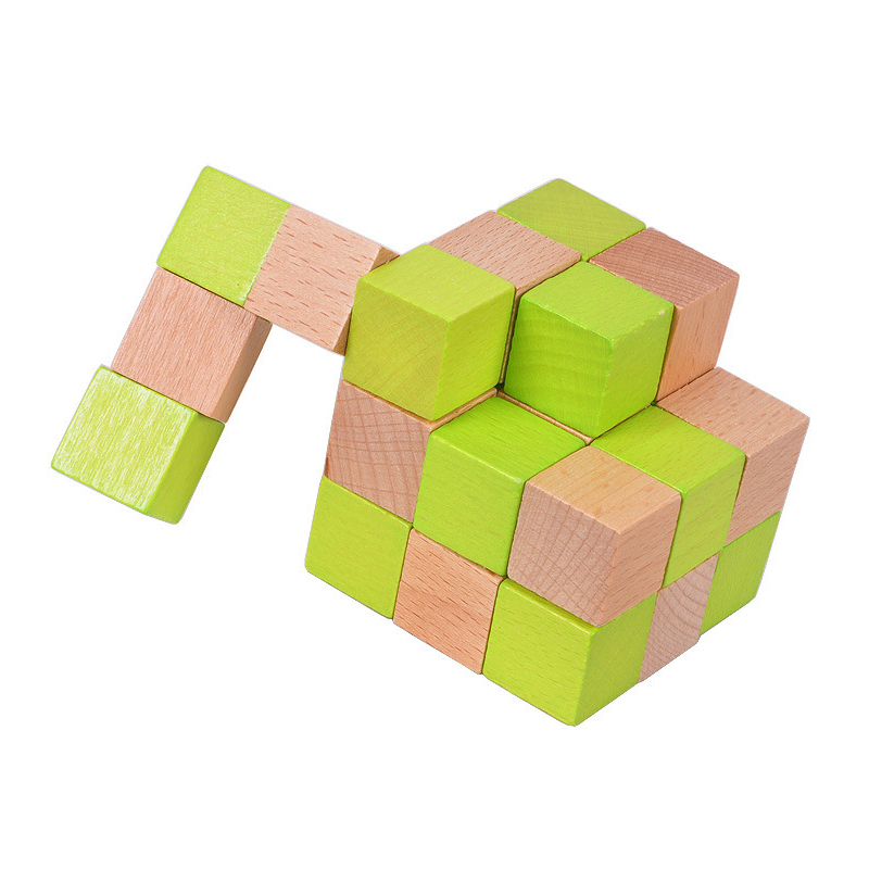 나무 뱀 큐브 퍼즐 IQ 논리 훈련 두뇌 자극 문제 해 - Woodworking Kids Toys 리뷰 및 가격