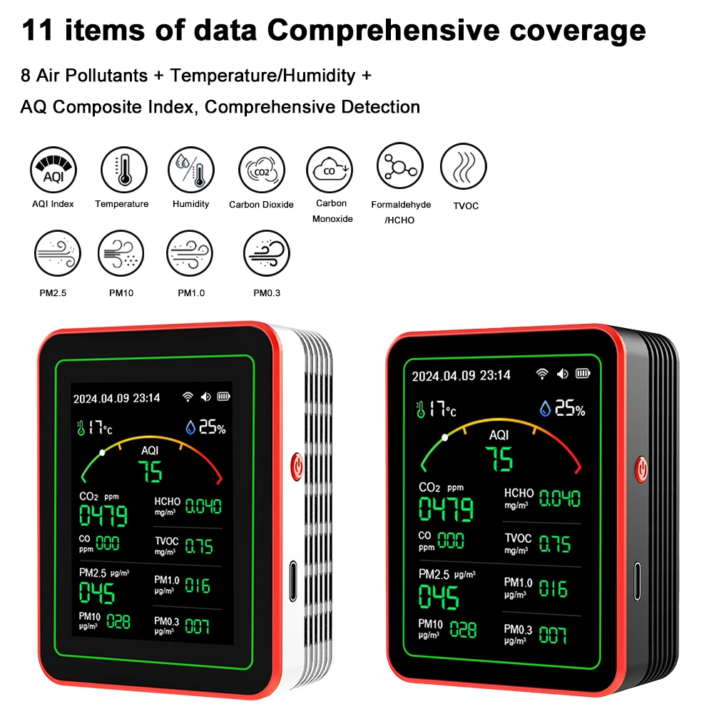 Tuya WiFi 15-in-1 실내 공기질 모니터 T - Woodworking Apps 리뷰 및 가격