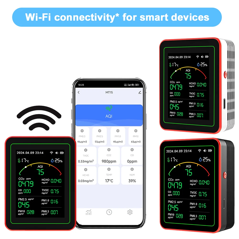 Tuya WiFi 15-in-1 실내 공기질 모니터 T - Woodworking Apps 리뷰 및 가격