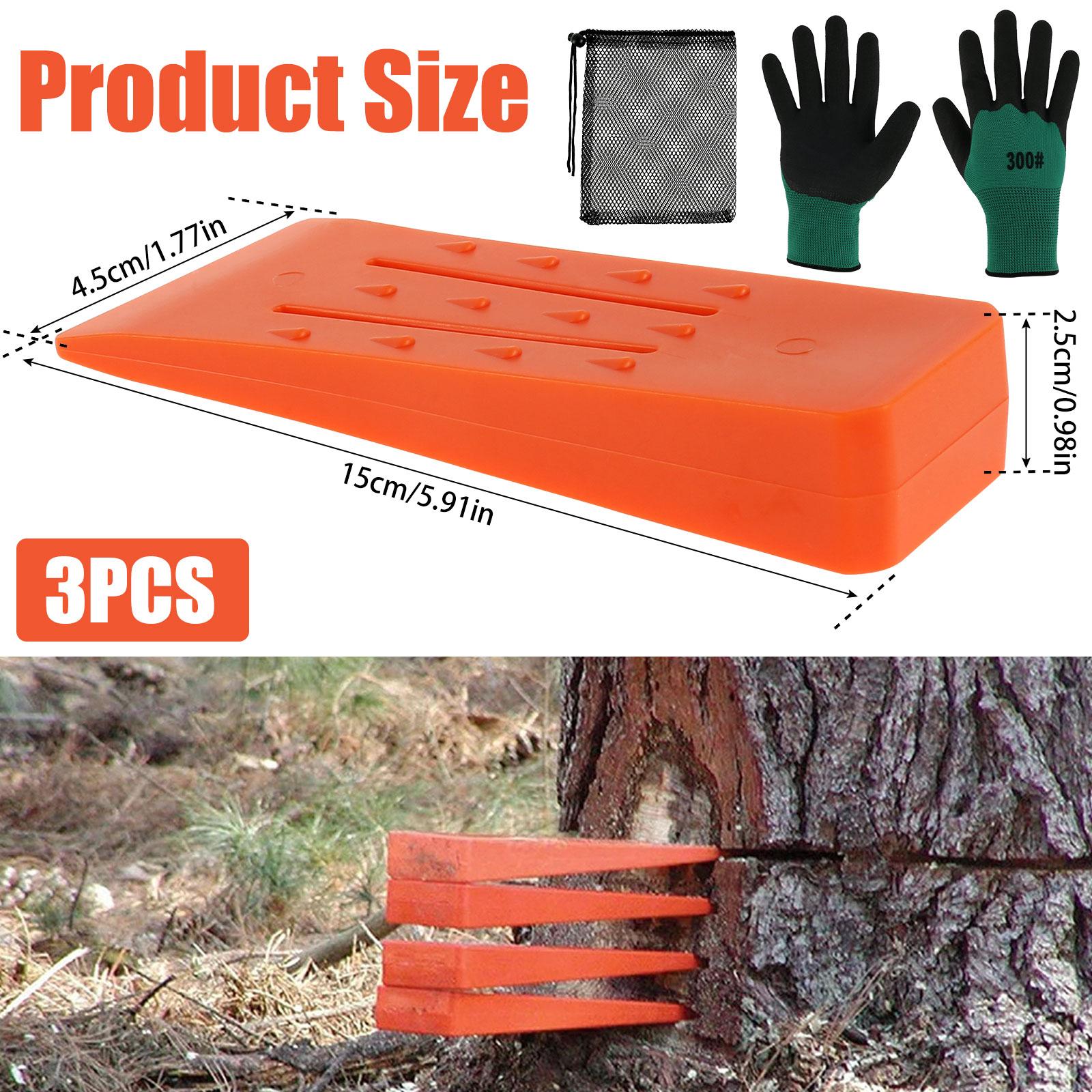 3Pcs 나무 절단 웨지 내구성 플라스틱 효과적인 벌채 - Woodworking Gloves 리뷰 및 가격