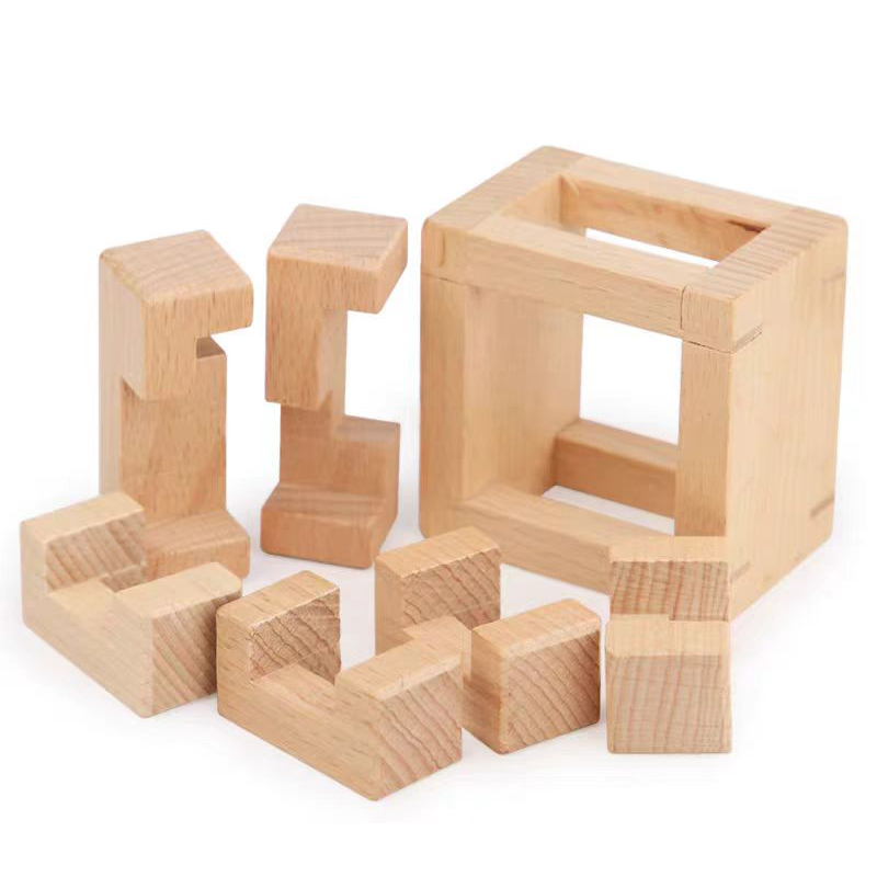 교육용 분리형 장난감 인터락 퍼즐 큐브 나무 두뇌 티저 - Woodworking Kids Toys 리뷰 및 가격