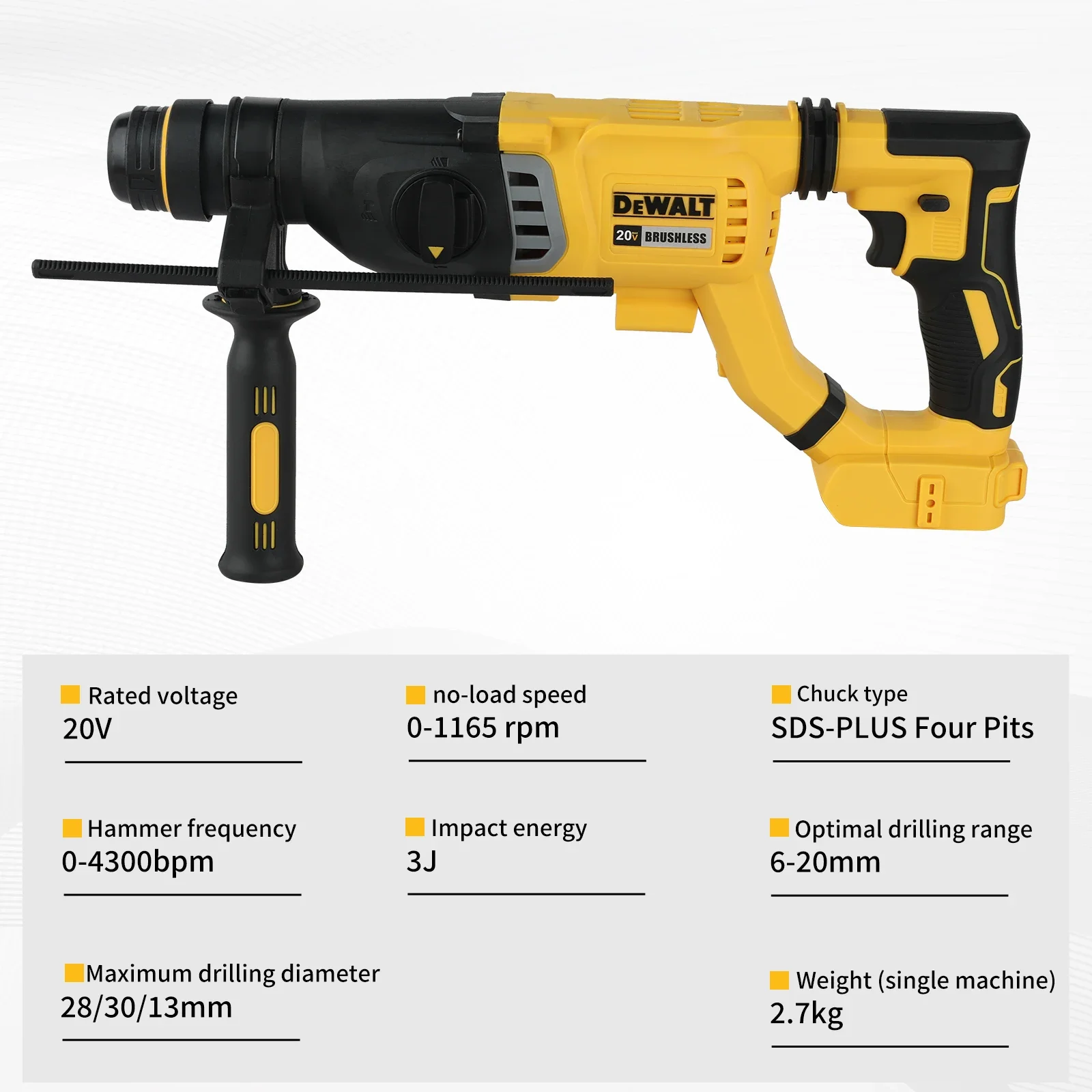 핫세일 DEWALT 20V 브러시리스 무선 SDS 로터 - Woodworking Hammer 리뷰 및 가격