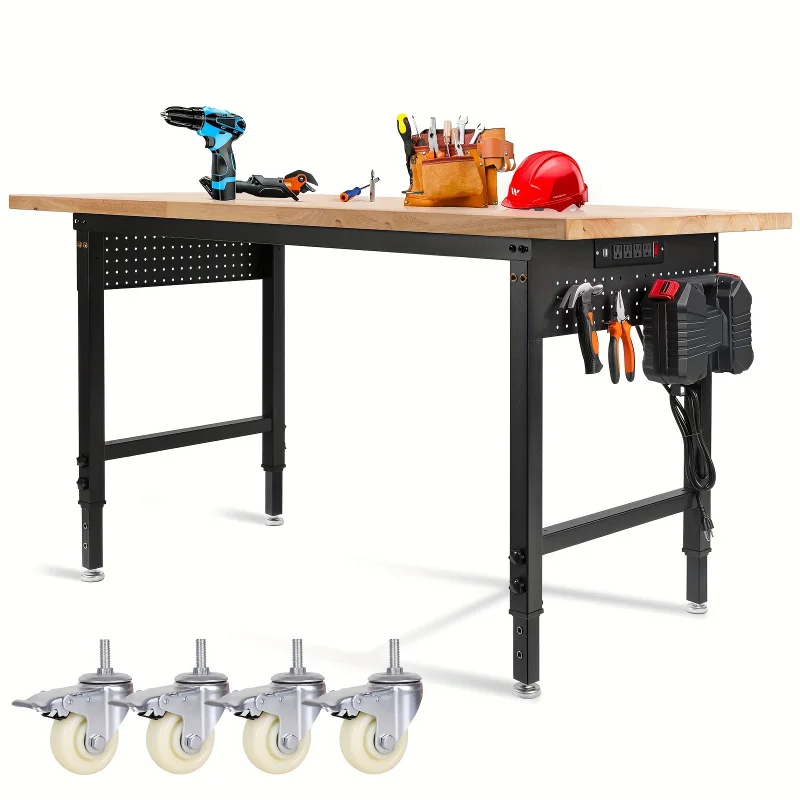 신규 입고된 바퀴 달린 조절식 작업대, 60인치 길이  - Woodworking Work Table 리뷰 및 가격