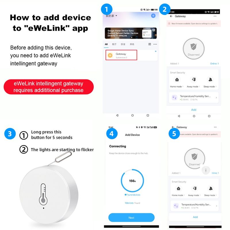 AEE6-Zigbee 온도 및 습도 센서 Ewelink - Woodworking Apps 리뷰 및 가격