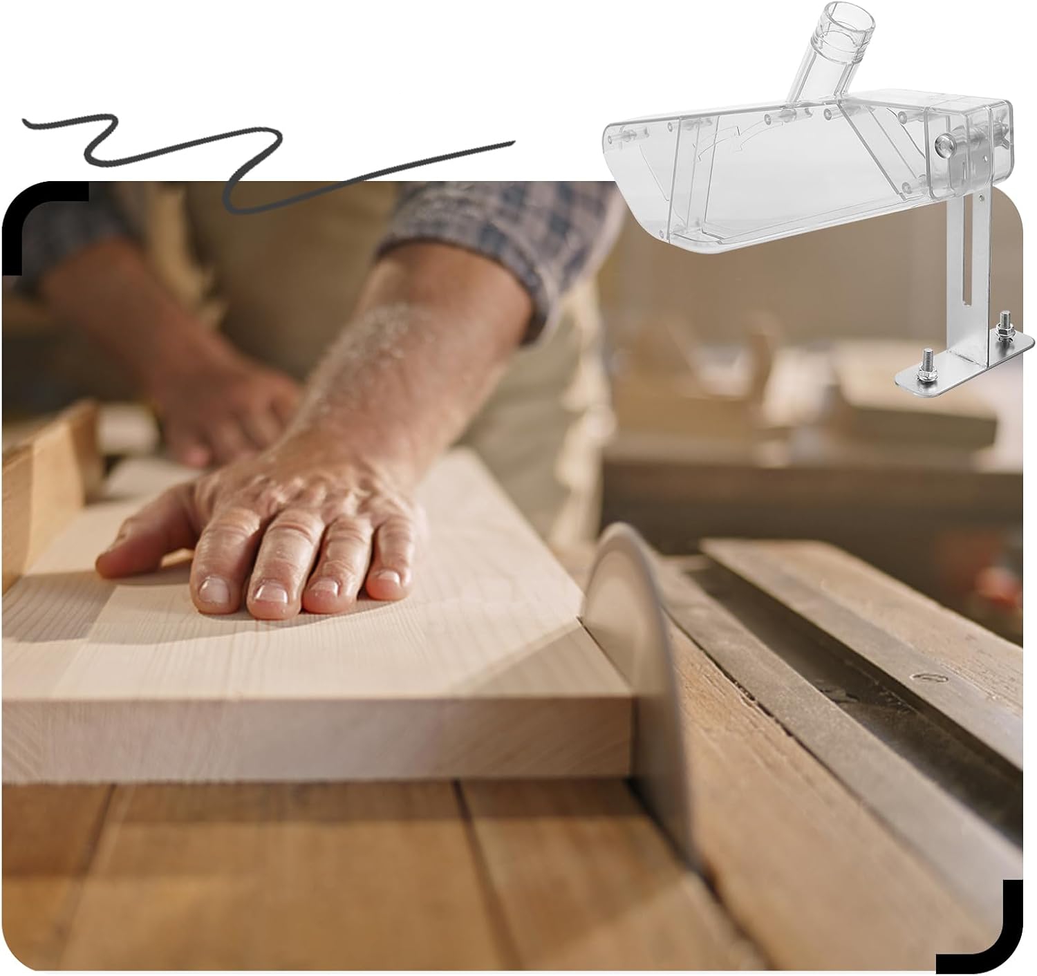 목공 테이블 톱 보호 커버 전기 원형 톱용 투명 먼지  - Woodworking Essentials 리뷰 및 가격